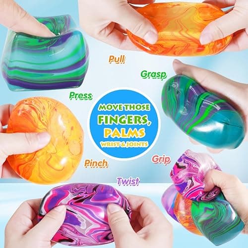 Large Fidget Toys Squishy Stress Cube - Giant Ice Cube Sensory Ball,Squishy Stress Relief Toys, Autism Fidget, Classroom Prize, Squishy Fidget Toys, Stress Balls for Adults & Kids (Purple, 1) thumbnail 4