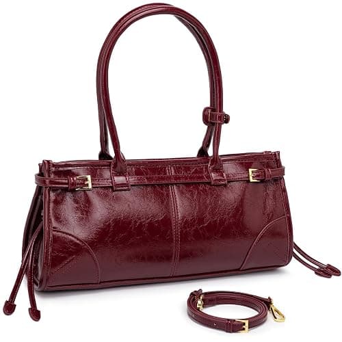 P. Atelier Women’s Shoulder Bag, Faux Leather Crossbody Handbag | Structured Design Detachable Strap Medium Size Lightweight Work & Everyday Use - Image 1