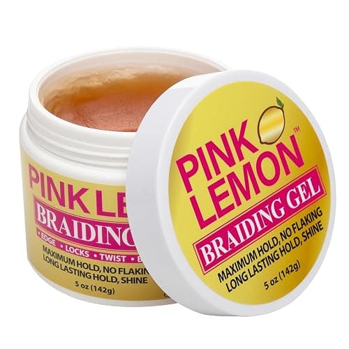 PINK LEMON Braiding Gel (5 oz) - Maximum Hold, No Flaking, Long Lasting Hold, High Shine. For Micro, Inter, Dread, Faux, Loc, Twist, Braid, Edge. thumbnail 2
