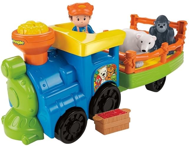Fisher-Price Little People Toddler Toy Train Choo-Choo Zoo with Music Sounds and 3 Figures for Pretend Play Ages 1+ Years thumbnail 14