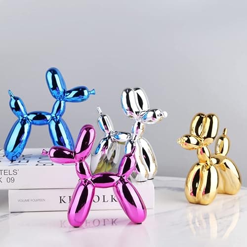 XIAOMAGG Silver Balloon Dog Decor - Animal, Shelf, Preppy Room, Cute Statue, Modern Sculpture, Gold Decorations, Small Figurines thumbnail 5