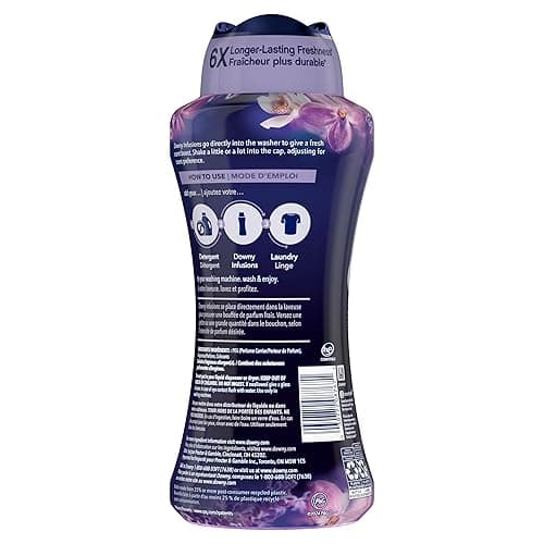 Downy Infusions In Wash Scent Booster Beads, CALM, Soothing Lavender and Vanilla Bean Scent, 24 oz Laundry Beads, Downy Scent Booster Beads, Laundry Scent Boosters - 24 Ounce (Pack of 1) - Lavender & Vnl Bean thumbnail 7