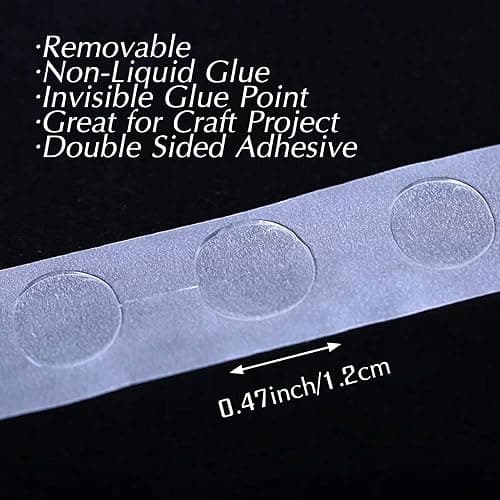 ALLFUN 1000 Pieces Clear Glue Points Dots Double Sided Adhesive Removable for Balloons Craft Sticky thumbnail 2