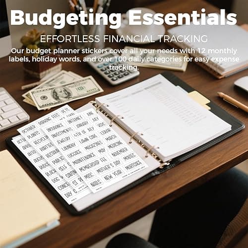 Mageeki 142 Pcs Budget Stickers for Cash Envelopes, Budget Binder Labels Vinyl Stickers for A6 Binder, Finance Planners & Money Organizer, Budgeting & Cash Tracking thumbnail 3