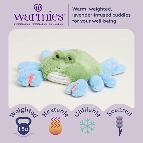 warmies Microwavable & Weighted Stuffed Animals, Blue Crab - Heated Stuffed Animal Plushie for Warmth & Comfort - Cute Soft Plush Toys for Adults & Children (Boys, Girls, Babies & Toddlers) thumbnail 2