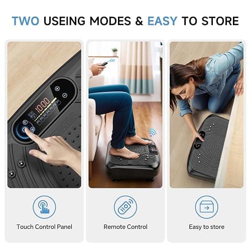Taevno Vibration Plate Exercise Machine,Vibration Plate Machine 199 Adjustable Speed,Vibrating Plate Exercise Machine Automatic Mode P1-P7,Vibration Platform with LED & Bluetooth 450 Lbs Capacity thumbnail 7