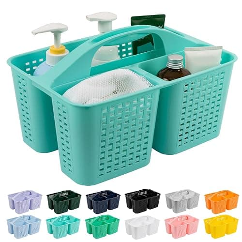 Tiawudi Portable Shower Caddy, Caddy Organizer with Handle, Plastic Shower Basket Hold Soap, Shampoo, Hair Supplies and Beauty Products, Cleaning Supplies Organizer for Home, Dorm, Shelf and Cabinet - Image 1