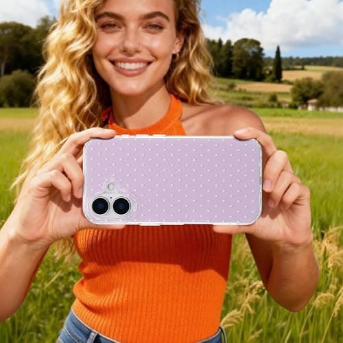QLTYPRI Cute Polka Dot Phone Case for iPhone 16 Plus, Purple | Polka Dot Fashion Aesthetic Design for Women Girls, Pretty Stylish Kawaii, Slim Fit, Durable TPU Shockproof Protective Case thumbnail 6