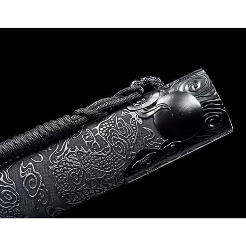 LQSMX sword 107cm Zweihändiges Schwert/scharf/Katana Schwert scharf Samuraischwert Handgeschmiedeter Manganstahl thumbnail 7