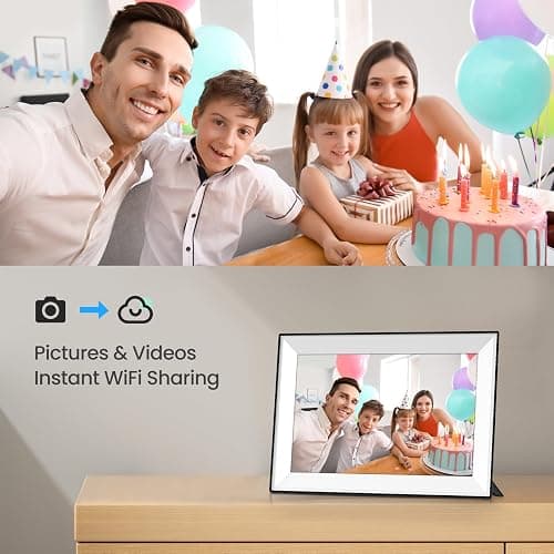 Frameo Digital Picture Frame 10.1 Inch Smart WiFi Digital Photo Frame, IPS Touch Screen, 32GB, Electronic Slideshow, Load from Phone App, Auto-Rotate, for Grandparents & Mothers Day thumbnail 5