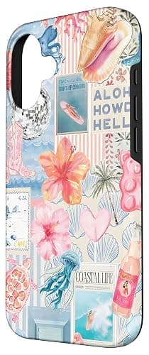 Beachy Blue Coquette Coastal Collage Preppy Cute Aesthetic Case for iPhone 16 thumbnail 2