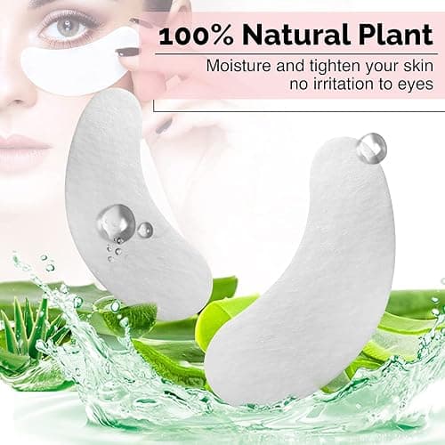 100 Pairs GreenLife Natural Hydrogel Eye Gel Pads - Collagen and Aloe Vera Patches for Under Eyes - Eyelash Extension Kit thumbnail 2