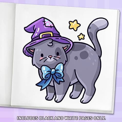 Witchy Vibes: Bold and Easy Coloring Book for Adults, Teens, and Seniors with Simple and Spooky Designs for Relaxation thumbnail 3
