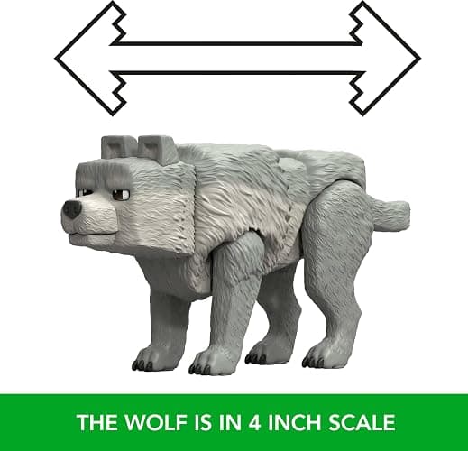 Mattel Minecraft Action Figure & Accessories Set, 3.25-inch Dennis The Wolf Posable Character Collectible Inspired by A Minecraft Movie thumbnail 3