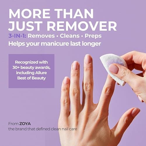 ZOYA Remove Plus Acetone Nail Polish Remover with Big Flipper Bottle, Powerful, Safe and Gentle, 3-in-1 Remover + Cleanser + Prep, Award-Winning Big10Free, 8 Fl Oz thumbnail 6