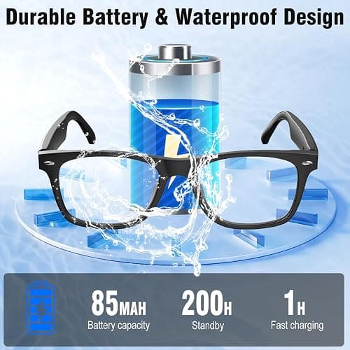 Giwbeiv AI Smart Glasses for Men and Women with Chat GPT, Bluetooth Translation Glasses with 164 Languages and Color-Change Lens, Music Playback, Hands-Free Calls, UV & Blue Light Protection thumbnail 6