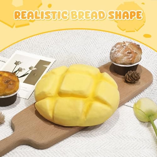 YOYI Slow Rising Squishy, Pineapple Bun Squishies Toy Soft Fidget | For Relaxation, Sensory Fun and Stress Relief, Realistic Bread Designs with Soft Texture Create a Fun Collectible Experience thumbnail 3