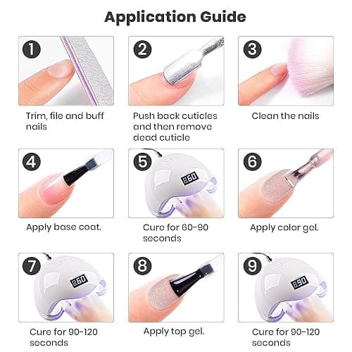 RARJSM Nude Pink Gel Polish Rainbow Glitter Iridescent Shimmer Pigment Jelly Neutral Color Skin Tone 15ml Sparkle Pink Natural Soak off UV LED Cured for Home Salon DIY Nail Art thumbnail 8