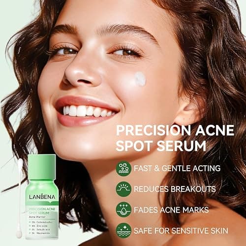 LANBENA 2% Salicylic Acid Spot Serum, 8H Rapid Acne Treatment for Acne-Prone Sensitive Skin, Fast-Acting Dry Out Pimples, Fade Acne Marks, Redness Relief, Overnight & Period Breakouts, 0.42 Fl Oz thumbnail 3