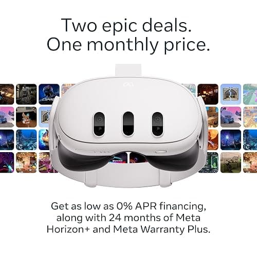 Meta Quest 3 512GB Virtual Reality Headset Bundle with 24 Months of Meta Horizon+ Games Subscription & Meta Warranty Plus Enhanced Protection, Low Monthly Price, As Low as 0% APR thumbnail 2