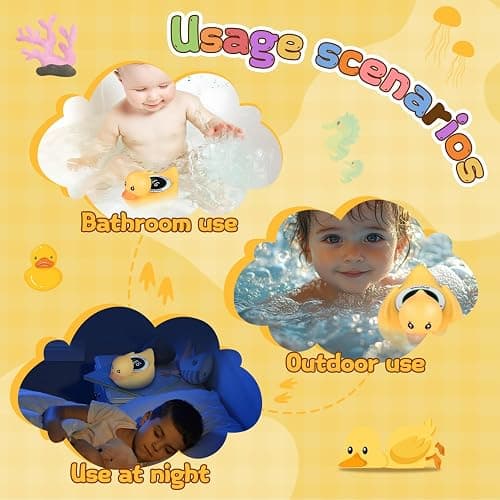 Baby Bath Thermometer Duck Toy - Floating Digital Water Temperature Monitor with LED Display & Color Alerts for Infants Newborns, Cute Bathtub Sensor & Safe Bath Time Essential thumbnail 6