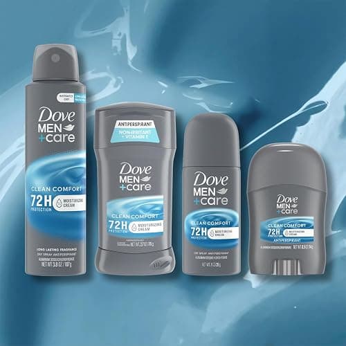 Dove Men + Care Clean Comfort Antiperspirants – Men’s Antiperspirant Spray + Stick, Full and Travel-Size Sets, 72H Protection (4 Piece Set) thumbnail 3