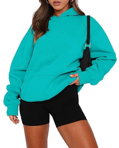 onlypuff Women Pullover Sweatshirt Long Sleeve Hoodies Kangaroo Pocket Fleece Basic Sweater - Image 1