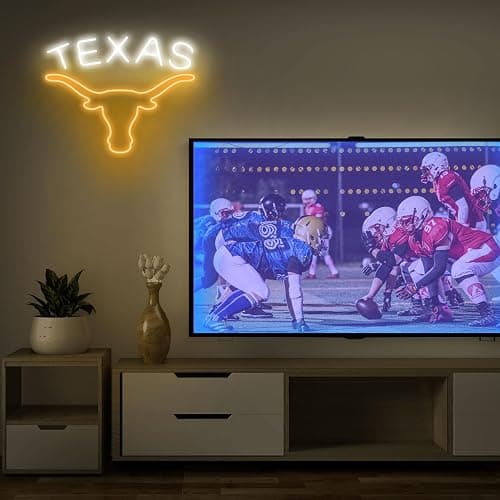 TEXAS Longhorn Neon Sign for Wall Decor -Adjustable Brightness LED Bull Neon Light Signs, Cow Neon Signs - USB Powered Hanging Neon Sign for Game Room, Man Cave, Bar thumbnail 5