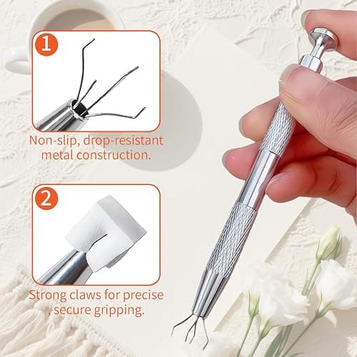 CllyCnny 200Pcs Nail Sponges for Ombre:Soft Nail Art Sponges With Grabbing Pen for Gradient Ombre Blush Chrome Design Effects,Professional Accessories Supplies for Home and Salon Use thumbnail 2