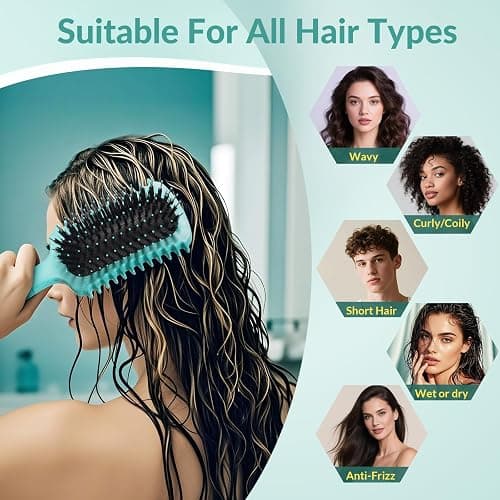 Curl Defining Brush, Curly Hair Brush Products for Effortlessly Detangling Shaping and Styling Women's Men's Curls on All Wet or Dry Hair Types, Reduces Frizz thumbnail 3