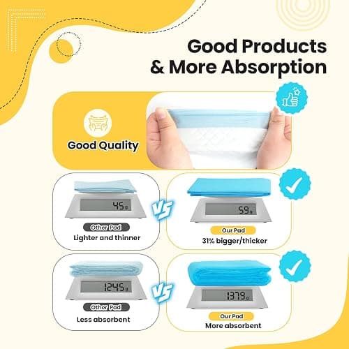 VJJ Puppy Pads 100 Count 30"x26", Great Value Potty Pads for Dogs XL, Large Pee Pads Piddle Pads for Pet Training, Leak-Proof Dog Pee Pads for Doggy Daily Use thumbnail 3