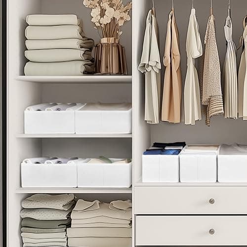 Criusia Drawer Organizer Clothes, 21 Pack Dresser Organizer for Baby Clothes, Underwear, Sock- Foldable Closet Organization and Storage Dividers Bins for Nursery, Bedroom (White) thumbnail 7