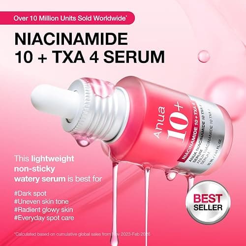 Anua Niacinamide 10 + TXA 4 Serum, Korean Skincare, 1.01 fl.oz | Dark Spot Care, Hyaluronic Acid, Tranexamic Acid, Lightweight & Hydrating All-in-One Daily Facial Serum for Glass Skin thumbnail 3