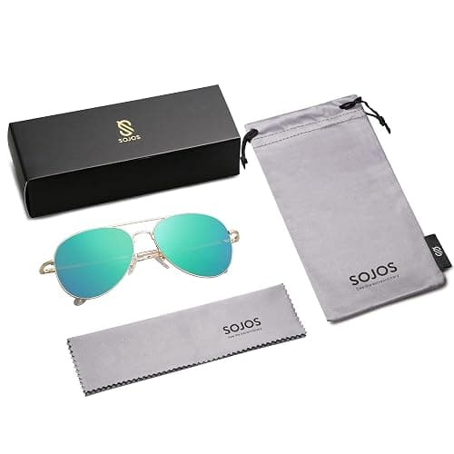 SOJOS Classic Aviator Sunglasses for Women Men Metal Frame Spring Hinges SJ1030 thumbnail 7