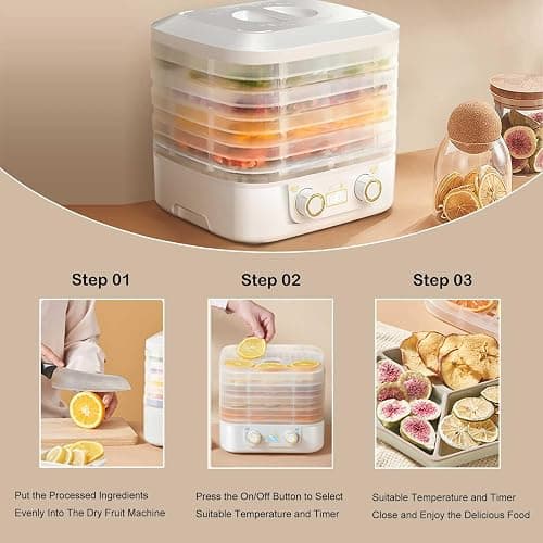 Freeze Dryer Machine for Home with 5 Trays, Compact Freeze Drier Digital Adjustable Timer & Temperature Control, for Fruits Meat Herbs Candy thumbnail 5