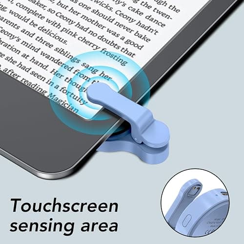 Remote Control Page Turner for Kindle Paperwhite Oasis Kobo eReaders,Kindle Clicker Page Turner Accessories for iPhone,iPad, Android Tablets Reading Novels,Video Record&Shutter Selfie (Blue) thumbnail 2