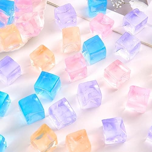 24Pcs Stress Balls for Adults, Ice Cube Fidget Toy, Squeeze Cubes Ball Sensory for Autism, Valentines Gifts, Birthday Stress Balls Bulk Classroom Prizes Toy Gifts thumbnail 7