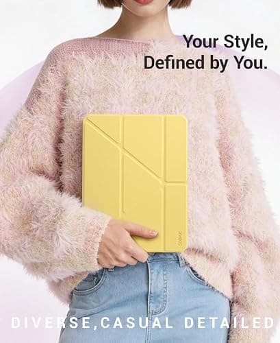 CoBak Case for iPad (A16) 11th Generation 11 Inch 2025, iPad 10th Generation Case 10.9 Inch 2022 - Protective Cover with Multi-Angle Includes Portrait Stand, Pencil Holder and Auto Wake/Sleep, Yellow thumbnail 7