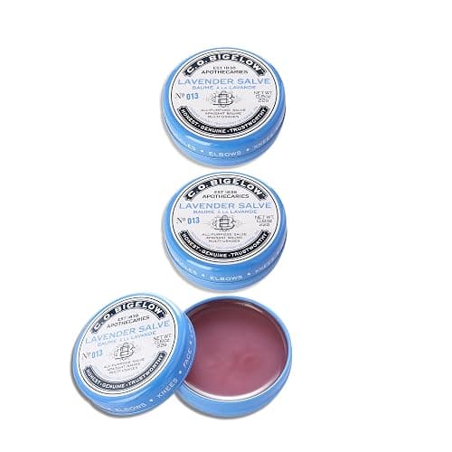 C.O. Bigelow Lavender Salve Tins, Pack of 3 Lip Balm Tins, All Purpose Salve for Lips, Cuticles, Hands & Dry Skin, Lip Balm Set, 0.8 oz - Image 1