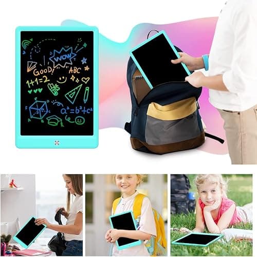 BUKEBU LCD Writing Tablet Doodle Board,10.5 inch Colorful Drawing Pad,Electronic Drawing Tablet, Drawing Pads,Travel Gifts for Kids Ages 3 4 5 6 7 8 Year Old Girls Boys (Blue) thumbnail 5