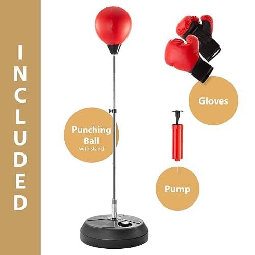 TechTools Punching Bag with Stand, Boxing Bag for Teens & Adults - Height Adjustable - Speed Bag for Training, Boxing Equipment, Stress Relief & Fitness thumbnail 6