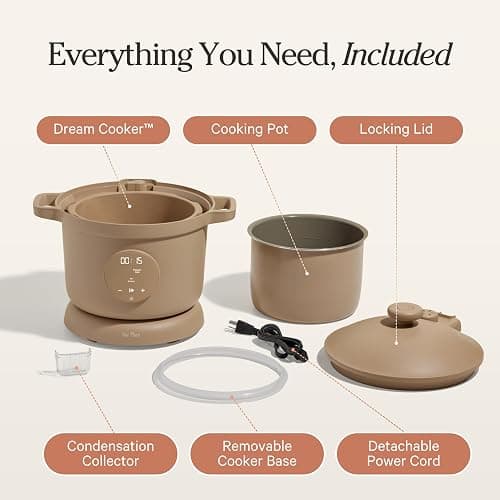 Our Place Dream Cooker | 6 Qt Ceramic Nonstick Multicooker & Pressure Cooker with Touchscreen Controls & Auto Steam Release | 4 Modes: Pressure Cook, Sauté/Sear, Slow Cook & Warm | Steam thumbnail 7