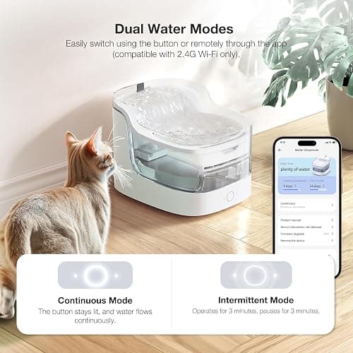 Cat Water Fountain 8-Layer cat Fountain Filter Ultra-Quiet Automatic Pet Water Dispenser for Cats and Dogs 2.4G WiFi(PF1L) thumbnail 9