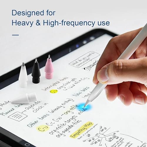 Precision Writing & Drawing Tip System [ 6X] for Heavy Use fits for Apple Pencil Pro / 2nd /1st Gen/USB-C — Ultra-Fine 0.7mm Tip for Clear Outlining, Durable iPad Pen Nibs for Long Sessions thumbnail 2