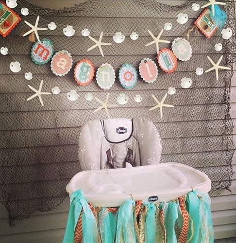 Decor365 White Finger Starfish Sea Shell Garland Ocean Coastal Nautical Party Decoration Starfish Cutouts Hanging Bunting Banner Under The Sea Mermaid Wish Birthday Beach Wedding Decor thumbnail 6