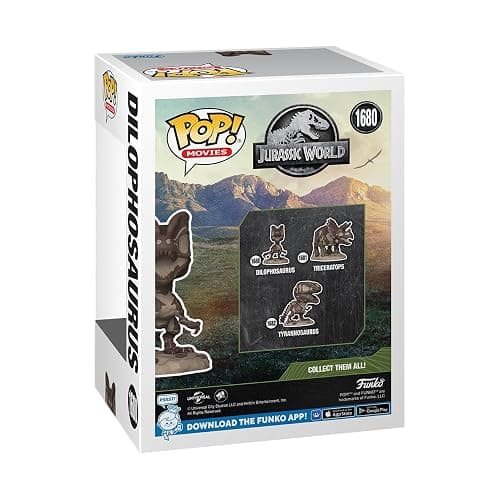 Funko POP! Movies: Jurassic Park Fossil - Dilophosaurus | Official Action/Adventure Merch - Collectable Vinyl Figurine for Shelf Display - Birthday Gift Idea for Fans and Collectors thumbnail 3