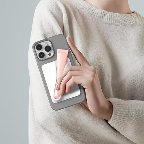 DOB SECHS Silicone Lip Holder for Cell Phone Lipstick Lip Compatible with Magsafe Glaze Phone Case Back Stick On Holder for iPhone and Android Phones, Grey - Grey thumbnail 7
