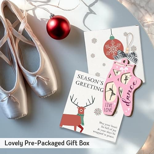 Ballet Ornament 2025 - Ballet Christmas Ornaments, Ballerina Gifts for Teen Girls, Women, Dancers, Wooden Dance Christmas Ornament for Ballerina Lovers, Dancers, Teachers - Xmas Tree Hanging Decor thumbnail 5