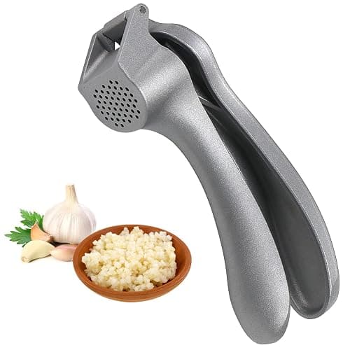 Garlic Press, Garlic Mincer Easy-squeeze Ergonomic Handle, Rust Proof, No Need To Peel, Professional Ginger Press & Garlic Crusher with Handy Cleaning Brush- Dishwasher Safe thumbnail 8