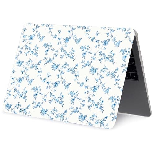 LanBaiLan Case Compatible with MacBook Air 13.6 inch M2 M3 M4 Chip 2022 2023 2024 2025 Release with Touch ID, Model A2681 A3240 A3113, Laptop Plastic Hard Shell Case & Keyboard Cover,Engraved Floral thumbnail 5